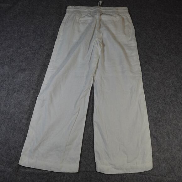 Athleta Pants Womens 16 Cabo Linen Wide Leg Pant White Beachy Relaxed Lagenlook - Picture 10 of 11